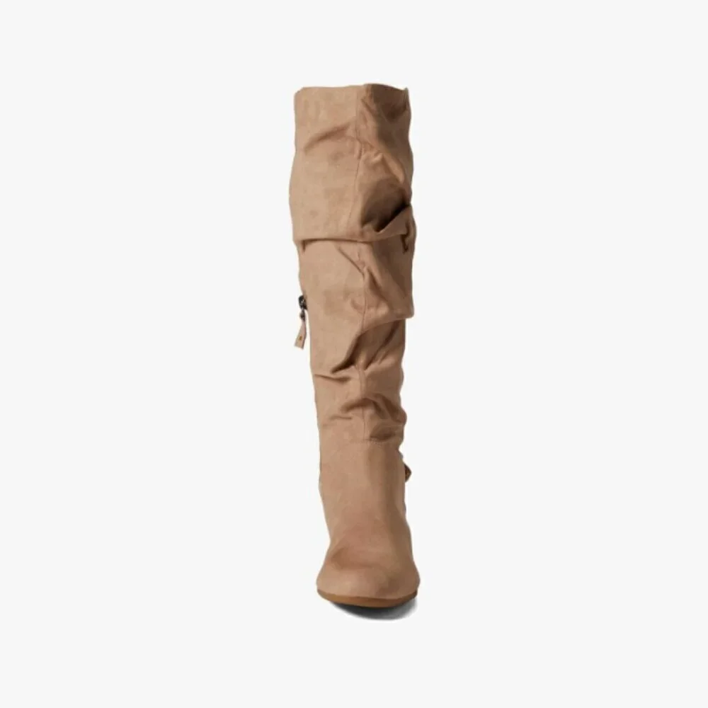 Dr. Scholl's Shoes Womens Break Free Faux Suede Slouchy Knee-High Boots